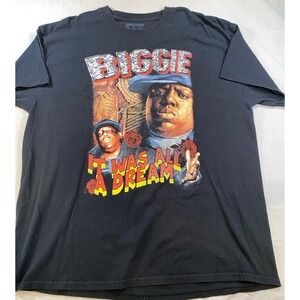 Biggie Smalls Notorious‎ B.I.G. T-Shirt Tee Black Shirt Men XL Rap 100% Cotton